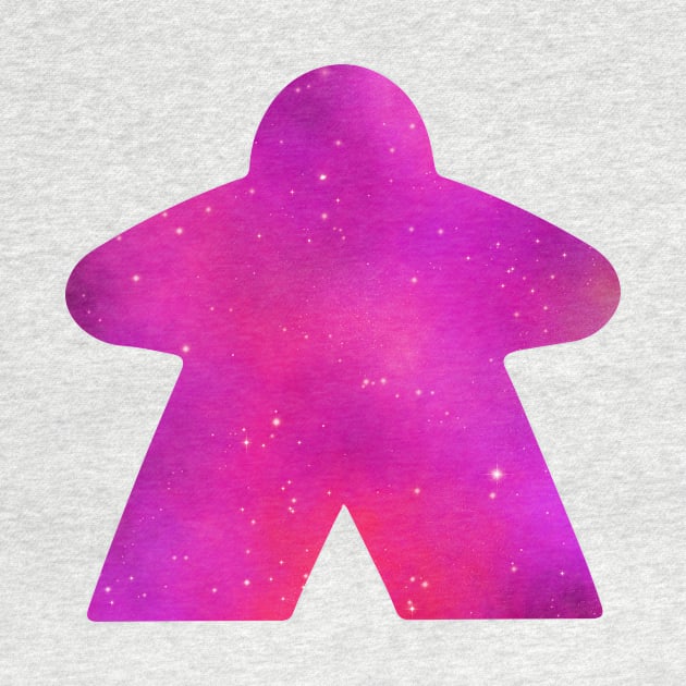 Hot Pink Space Sky Stars Meeple | Board Game Fan by gloobella